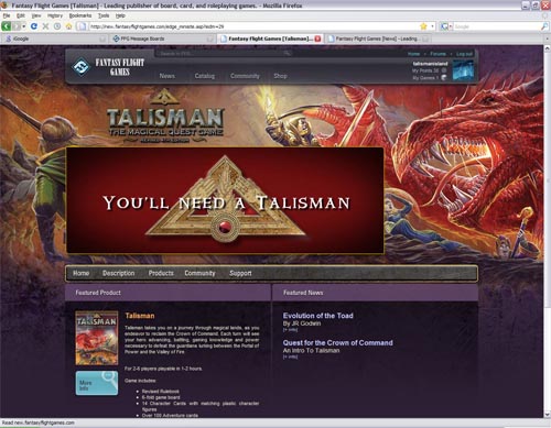 FFG Talisman Pages